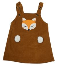 Hnedé menšestrové na traké šaty s líškou Shein