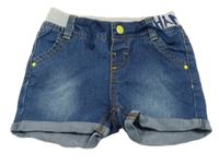 Tmavomodré rifľové kraťasy