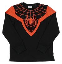 Čierno-červená zamatová mikina so Spidermanem C&A