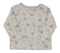 Bílo-fialové triko s obrázky Lupilu