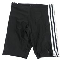Černo-bílé elastické sportovní kraťasy Adidas