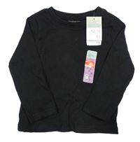 Čierne rebrované tričko Primark