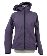 Dámská fialová softshellová funkční bunda s odepínací kapucí CMP