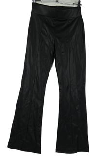 Nové - Dámské černé potažené široké kalhoty Lipsy London