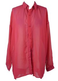 Dámska ružová šifónová blúzka