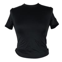 Dámské černé crop tričko Shein