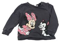 Antracitová mikina s Minnie Disney