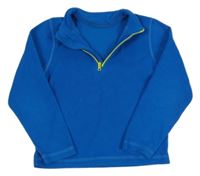 Modrá fleecová mikina