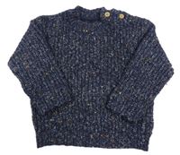 Tmavomodrý melírovaný sveter George