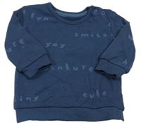 Tmavomodrá mikina s nápismi George