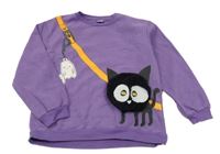 Fialová mikina s duchy a kočkou Lc waikiki