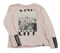 Světlerůžové triko s fotkou 