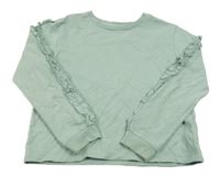 Svetlozelená mikina s volánikmi H&M