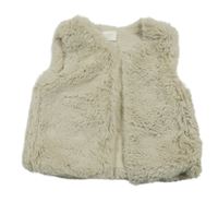 Béžová kožušinová podšitá vesta Next