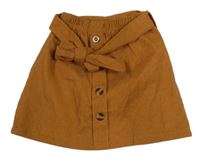 Hrdzavá menšestrová sukňa s opaskom