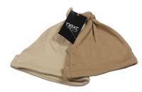 Nové - 2x čepice - hnědá + béžová Next