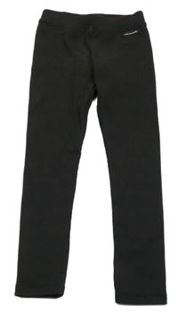 Antracitové rebrované legíny