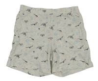 Sivé pyžamové kraťasy s motivy Harry Potter