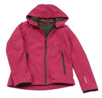 Fuchsiová softshellová bunda s kapucňou CMP