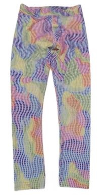 Světlerůžovo-barevné vzorované sportovní legíny Next