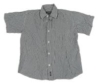 Tmavomodro-biela kockovaná košeľa H&M