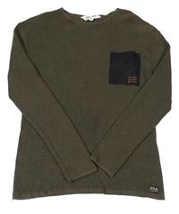 Khaki sveter s vreckom H&M