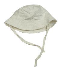 Biely plátenný klobúk H&M