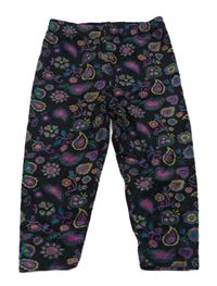 Čierne zamatové legíny so srdiečkami M&S