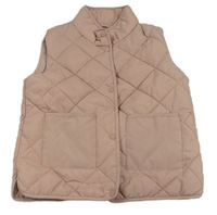 Starorůžová šusťáková prošívaná zateplená vesta H&M