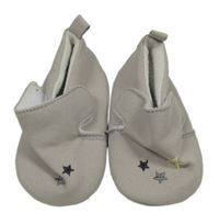 Nové - Šedé plátěné capáčky s hvězdičkami Pusblu vel. 19