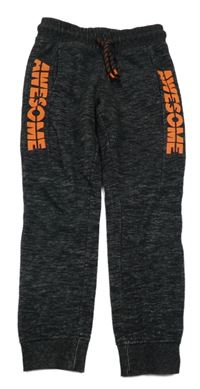 Černé melírované tepláky s nápisy DopoDopo 