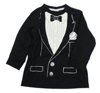 Černé slavnostní triko s potiskem H&M