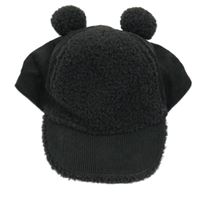 Antracitová manšestrovo/huňatá kšiltovka Zara