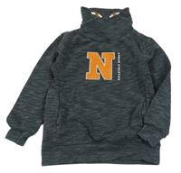 Sivo-biela melírovaná mikina s komínovým golierom Yigga