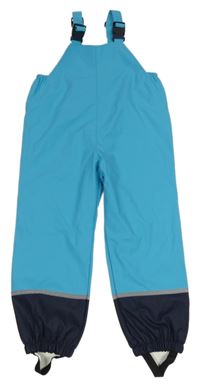 Tyrkysovo-tmavomodré nepomokavé laclové kalhoty Kiki&Koko