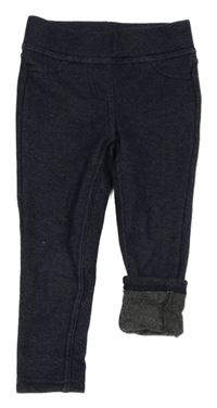 Tmavomodré zateplené legíny C&A