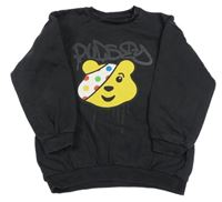 Tmavosivá oversize mikina s Pudsey