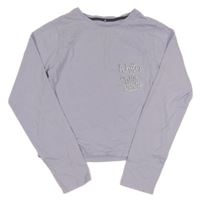 Levandulové crop triko s nápisem George