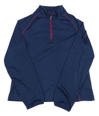 Tmavomodrá športová funkčná mikina Crane