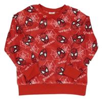 Červená plyšová mikina so Spider-manem Marve