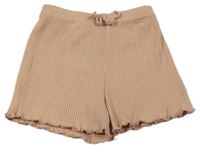 Staroružové rebrované kraťasy Shein