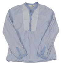 Modro-bílá pruhovaná halenka Massimo Dutti