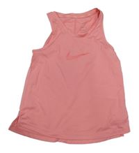 Růžový sportovní funkční top s logem Nike 