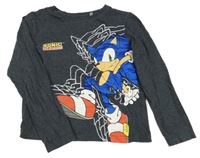 Šedé triko se Sonicem