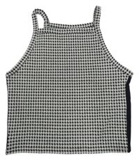 Čierno-biely vzorovaný crop top Page one young
