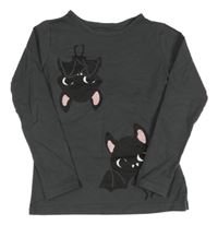 Sivé tričko s netopýry H&M