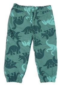 Tmavozelené tepláky s dinosaurami Primark