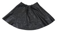 Čierna koženková kolová sukňa H&M