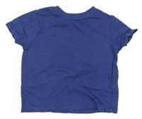 Tmavomodré pruhované/vzorované melírované tričko F&F