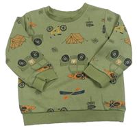 Khaki mikina s obrázkami Matalan